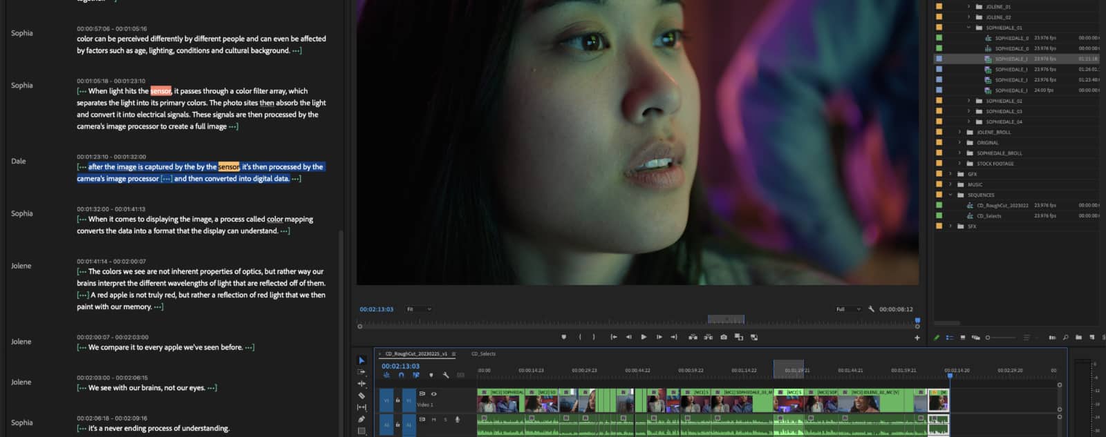 Adobe Premiere Pro Text-based editing