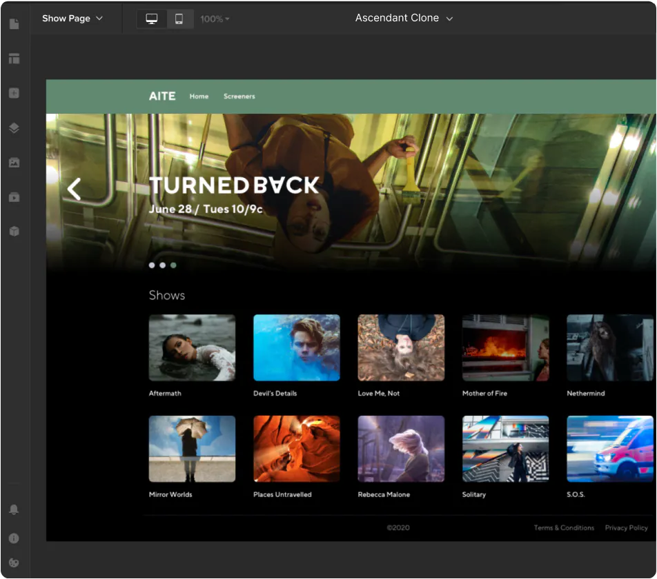 showcasing video media